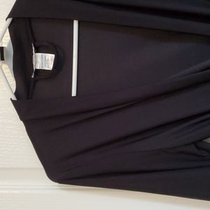 Linea Donatella Black Jersey Robe in S/M